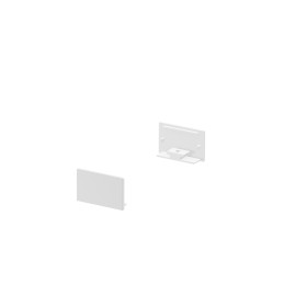 GRAZIA 20 embouts pour profil plat strié 2 pcs. blanc 1000560 