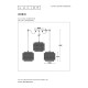 ORRIN Suspension Ø 25 cm 3xE27 Noir 02404/03/30 