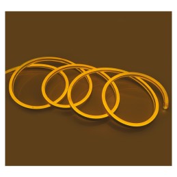 BOBINE NEON FLEX 50M 8W/M JAUNE 18 X 11MM IP65 + ALIM LED749815 