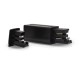 RAIL 3A CONNECT TRIPHASE ALIM ET FIN NOIR DROIT 230V LED82233 