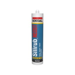 Mastic silicone Soudal Silirub NEO5 - SNJF 300ml Transparent SILIRUBNE05T 