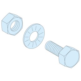 Lot de 20 boulons - M6 x 20 pour barre de 5 mm LVS04194 