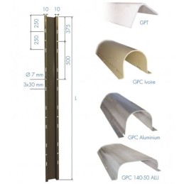 Goulotte de protection ivoire - P977033009 - Sicame SM-CI