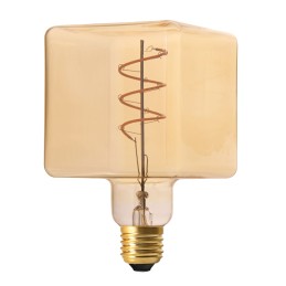 Lpe déco CUBE E27 LED 3,5W 2200K 190lm, Cl. Enrg  G, 25000H, dimmable, ambrée