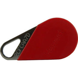 Badge de proximité rouge MIFARE 13.56 MHz (HEXACT) THEXACLE/R 
