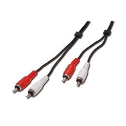CORDON AUDIO 2xRCA MALES VERS 2xRCA MALES EN 15 METRES UNI40297 